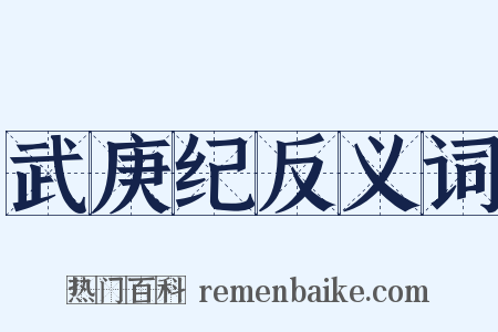 武庚纪反义词是什么意思的图片